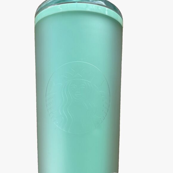 Starbucks Summer 2025 Seafoam Mint Green Soft Touch Hot/Cold 24 Oz Tumbler NEW - Picture 5 of 5